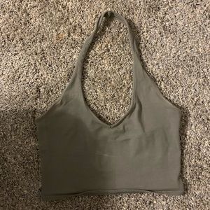 Express cropped halter top